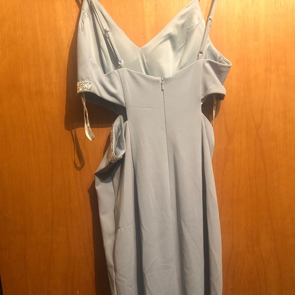 Blue and Silver Prom Dress - Picture 2 of 2